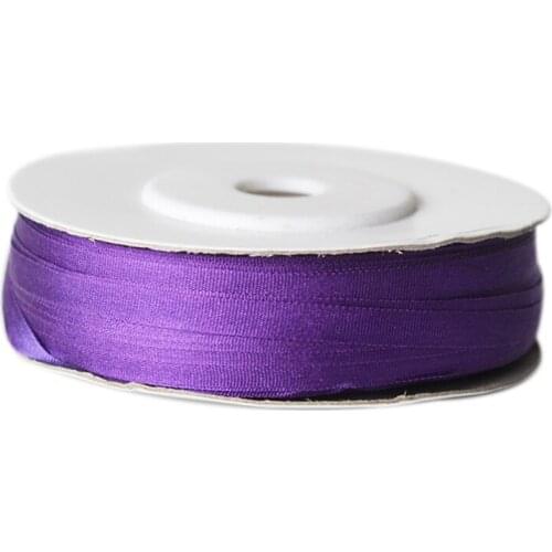 236 Purple 100% Real Pure Silk Embroidery Ribbon Handcraft,Double Face Thin Taffeta Silk Tape 2/4/7/10/13/25/32mm,10/30/100m pk