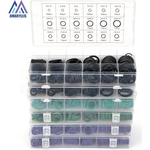 150-225pcs NBR VMQ FKM Durable Socket Sealing O-ring Silicone Gasket Replacement OD 6mm-35mm CS 1mm 1.5mm 1.9mm 2.4mm 3.1mm S17