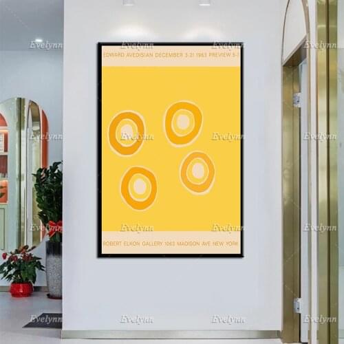 Modern Art Avedisian Exhibition Poster At Robert Elkon Gallery 1963 Modern Home Decor Prints Wall Art Canvas Modular Pictures