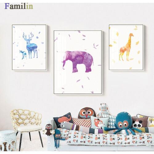 Modern Baby Animal Giraffe Canvas Poster Nursery Wall Art Print Painting Nordic Picture Children Bedroom Decoration