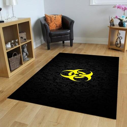 Toxic poison, Radiation Pattern Carpet, Modern Rug, Corridor Carpet, 3d Print Carpet, Kids Room Rugs,Arts Rug,msig12