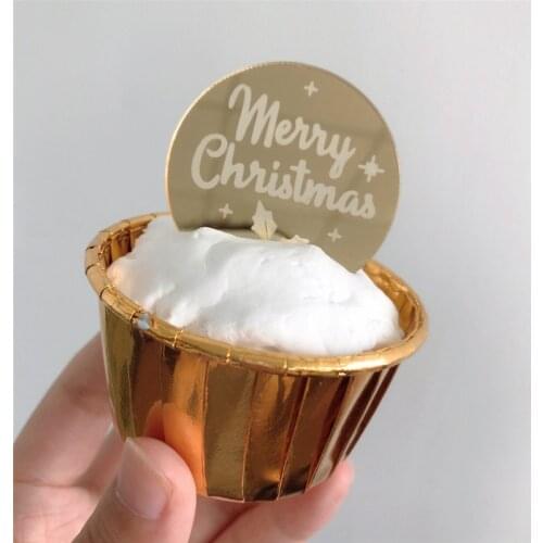 New Acrylic Christmas Cake Topper Christmas Cake Decoration Tools 2022 Navidad Christmas Party Decorations New Year Noel Deocr