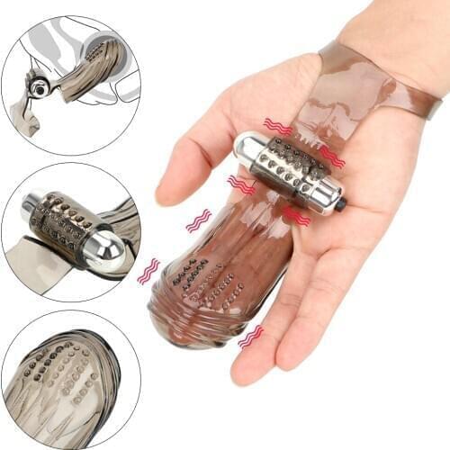 Finger Sleeve Vibrator G-spot Finger Massage Dildo Clitoris Stimulation Female Masturbator Sex Toys For Woman