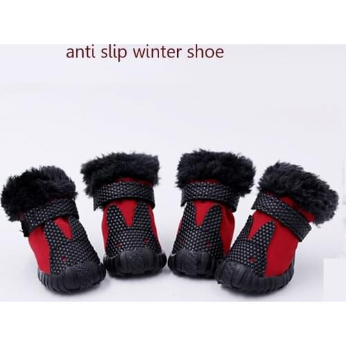 100 SET Pet dog small dog Teddy Bichon Schnauzer thick cotton shoes autumn and winter new warm non-slip cotton shoes