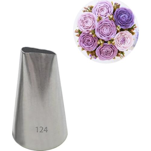 #124 Flower Cream Cake Decorating Tips Baking Tools Fondant Icing Piping Pastry Nozzles Bakeware