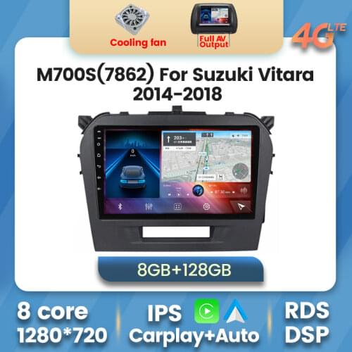 2 DIN Android Car Multimedia Video Player IPS for Suzuki Vitara 2015 2016 2017 2018 2019 GPS Navigation Stereo IPS BT No DVD
