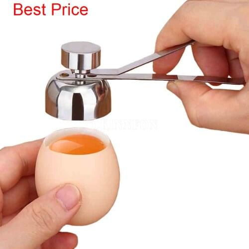200Pcs/Lot NEW Stainless Steel Egg Topper Cutter Boiled Raw Egg Shell Opener Scissors Tool