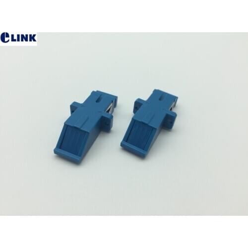 200pcs SC fiber Adapter with shutter flange ftth APC MM OM3 optic coupler SM connector with open dust shutter Avoid Laser ELINK