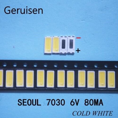 200PCS SEOUL LED Backlight 1W 7030 6V Cool white 90-100LM LCD Backlight for TV TV Application STWBX2S0E 7030 6V SEOUL