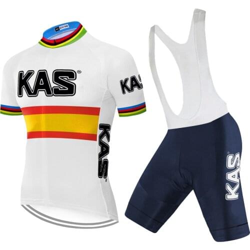 2021 Summer Tour De Spain KAS TEAM Mountain Bike Clothing MTB Bicycle Clothes Wear Maillot Ropa Ciclismo Men Sports Cycling Set