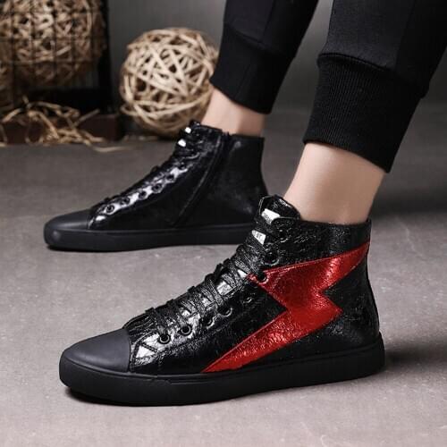 2021 new high-top sports shoes non-slip simple fashion mens casual outdoor walking tourism wear-resistant breathable running
