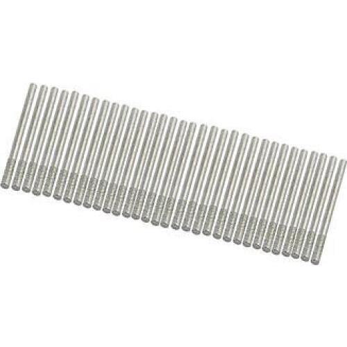 30 Pcs 3mm Cylinderal Tip Diamond Point Grinding Burr Drill Bits Set Power Tool
