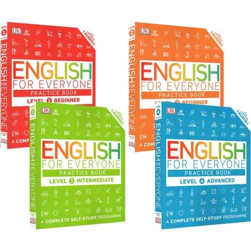4 Books DK English for Everyone Practice Book Level 1-4