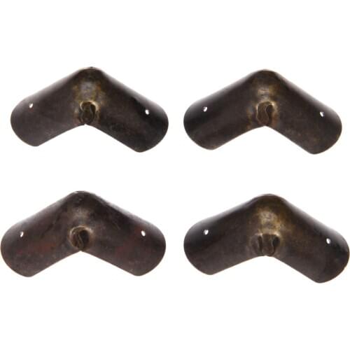 4Pcs 40*25mm Retro Antique Wooden Box Corner Brackets Decor Cover Four Sides Protection Zinc Alloy Corners with Nails