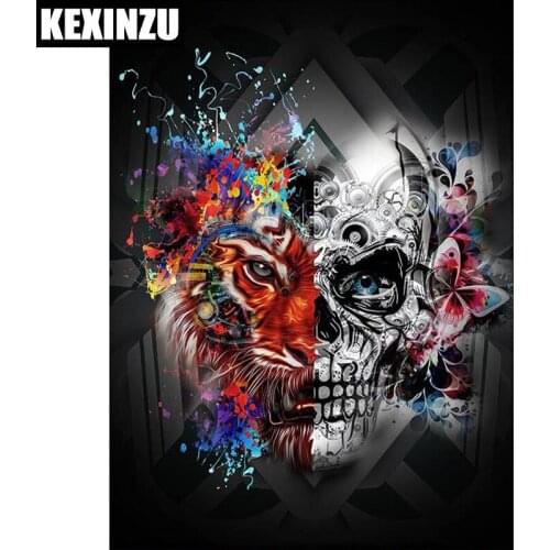 5D DIY Full Square/Round Drill Diamond Painting "Skull animal butterfly" 3D Embroidery Cross Stitch Mosaic Home Decor LWC