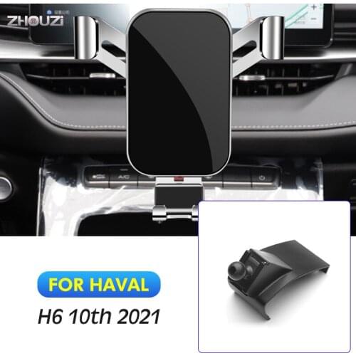 Car Mobile Phone Holder Air Vent GPS Mounts Stand Gravity Navigation Bracket Outlet Clip For Haval H6 2021 10th Car Accessories