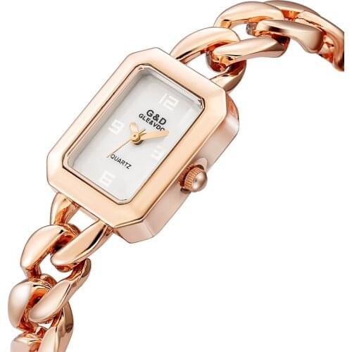 Top Brand Square Women Bracelet Watches High Quality Classic Rose Golden Small Ladies Quartz Sport Wristwatches Relogio Feminino
