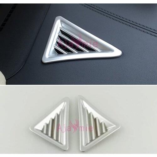 Chrome Car Styling Dashboard AC outlet Air Vent Cover Overlay Panel 2016-2019 For Toyota Alphard VELLFIRE 30 Accessories