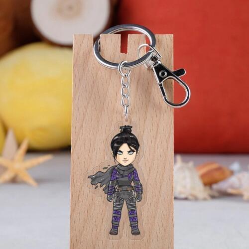 Apex Legends Acrylic Model Toys Acrylic Keychain Apex Game Accessories Action Figure Metal Key Ring Kids Xmas Gifts