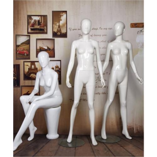 Best Quality Fashionable Gloss White Female Full Body Mannequin Fiberglass Model Factory Direct Sell