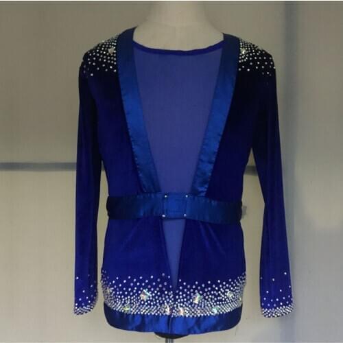 Male Latin Dancing Tops 6 Color Performance Dancing Tops Gentleman Showing Wear Adult Original Clothes Man Latin Clothes Q7023