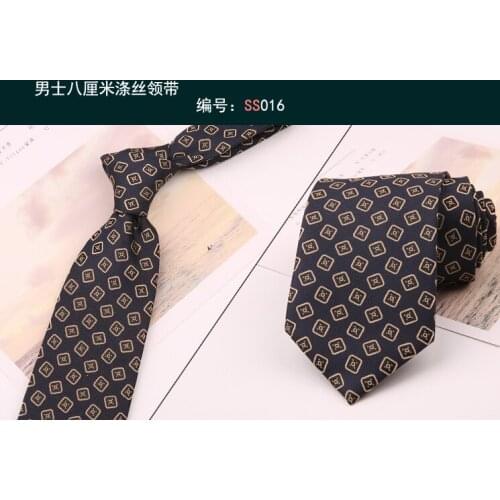 Tie male 8cm mens formal wear business go to work work stripes professional groom British wedding wine red black