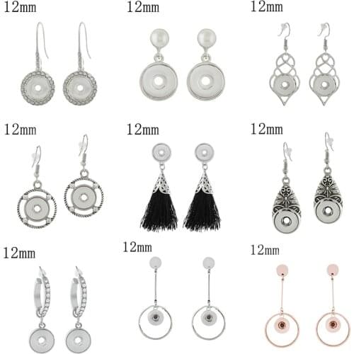 New 12mm Snap Button Earring DIY jewelry KD3206