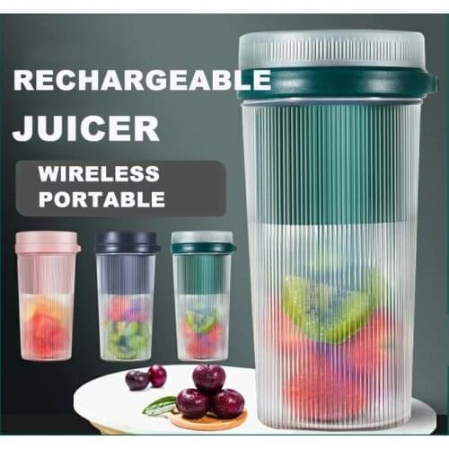 New Wireless Electric Blender Portable Juicer USB Rechargeable Fruit Mixer Cup Smoothie Maker 300ml Multi-function Machine