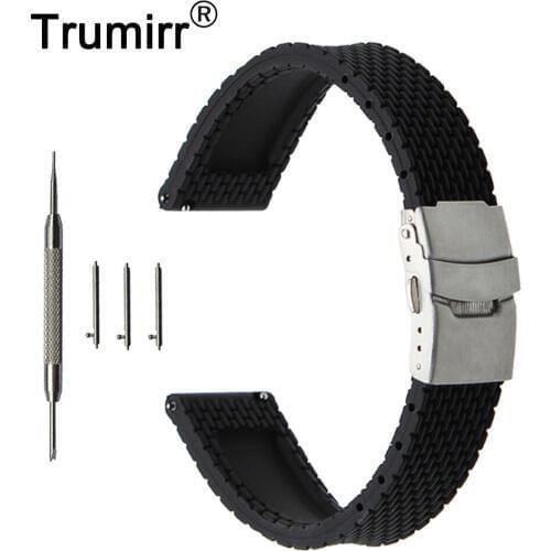 Quick Release Silicone Rubber Watchband 17mm 18mm 19mm 20mm 21mm 22mm 23mm 24mm for Tissot 1853 Watch Band Wrist Strap