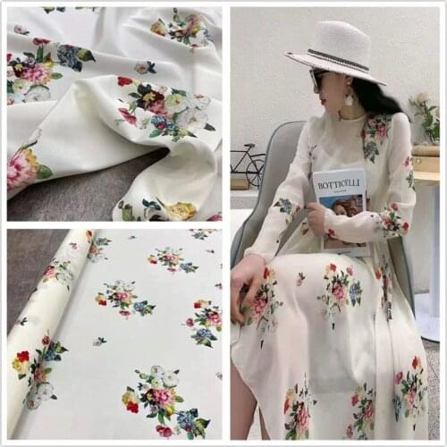 Silk Dress Fabric Fashion Big Brand 18 Mumi Stretch Crepe De Chine Luxury Silk Skirt Clothing High-end Shirt Fabric Designer