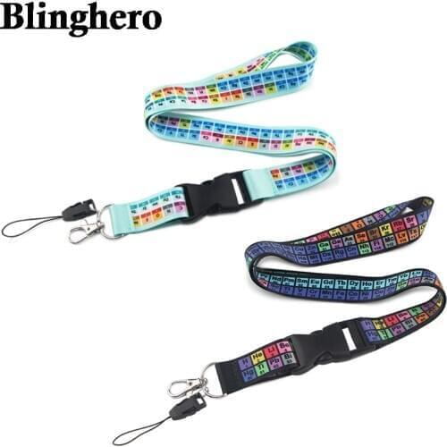 CA1186 The Periodic Table Lanyard Phone Rope Keychains Phone Lanyard for Keys ID Card Lanyards Neck Straps Key Rings 1 pcs