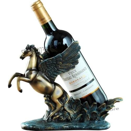 European Style Pegasus Red Wine Rack Display Wine Cabinet Bar Hotel Winery Club Restaurant Table Personalized Creative Decoratio