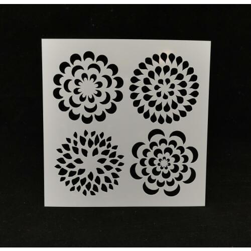 13*13 Flowers Layering Stencils for Diy scrapbook/photo album Decorative Embossing coloring,painting stencil,home decor