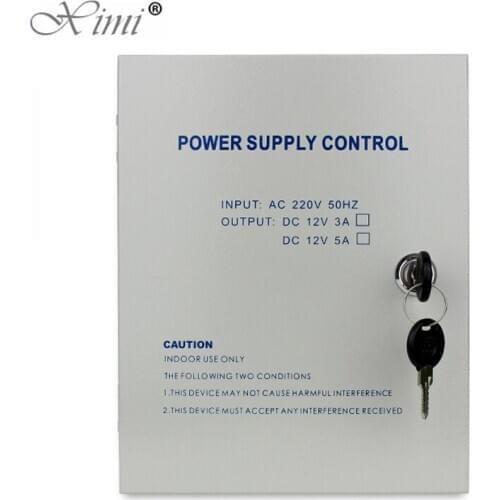 12V 5A Universal power supply for door access control system with backup Battery interface