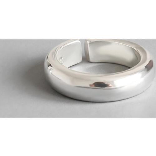 100% 990 sterling silver smooth engagement rings for women accessories, minimalist female ring best friend gift fine jewelry