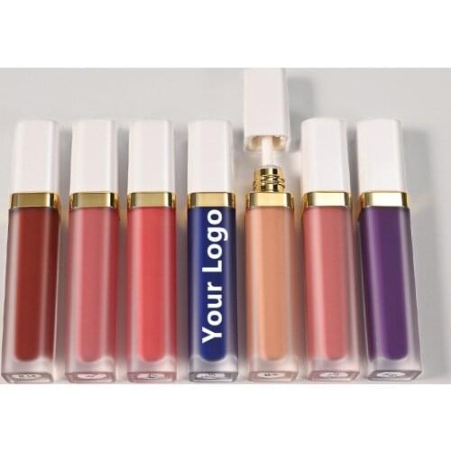Liquid Lipstick Private Label Waterproof Lip Gloss 27 Colors Matte Lipstick Long lasting Lipgloss Cosmetic Lips Makeup Wholesale