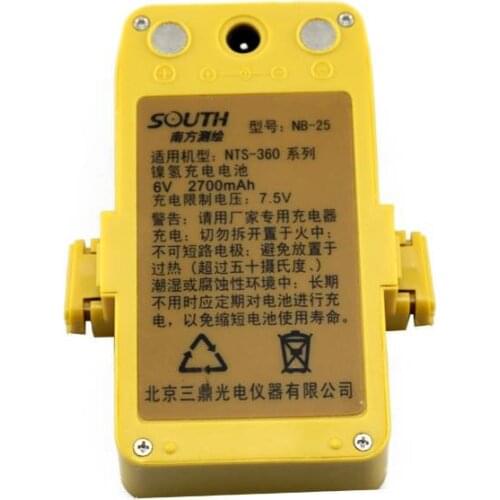 1pc 100% brand new 6.0V 2700mAh South NB-25 NI-MH battery for South NTS-360 series Total Station charged with the NC-20A charger
