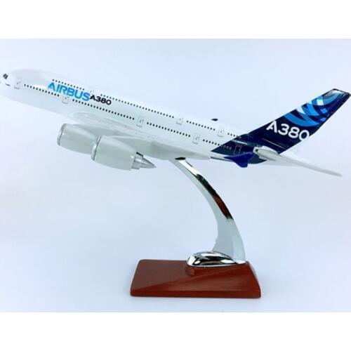 28CM classic Airbus A380-800 Model 1/250 Diecast Alloy Metal Prototype Airline w base aircraft plane display toy collection