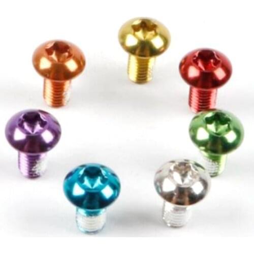 12Pcs Strong Bicycle Disc Brake Rotor Bolts T25 M5x10mm Alloy Steel Multi-color Disc Screws For Road Mountain Bike Accessories