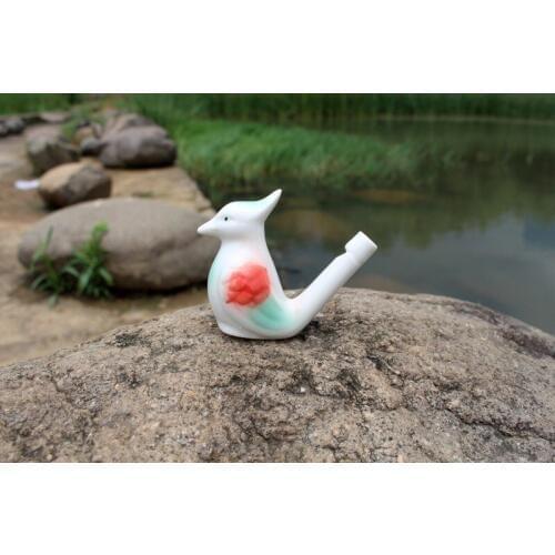 Coloured Drawing Ceramic Water Bird Whistle Bathtime Musical Toy for Kid Early Learning Educational Children Gift Toy Musical