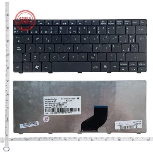 Spanish Keyboard For Acer Aspire One D255 D257 AOD257 D260 D270 521 532 532H 533 AO521 AO533 NAV50 Black SP Teclado Keyboard