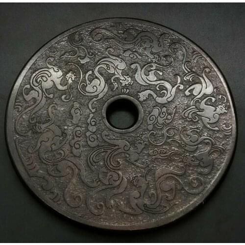 Chinese natural old jade carved, hongshan culture Kowloon