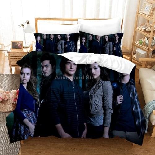 Teen Wolf Bedding Set TV Series Bed Linen Quilt Duvet Cover Sets Home Decor Twin Single Queen King Size Fashion American Gift