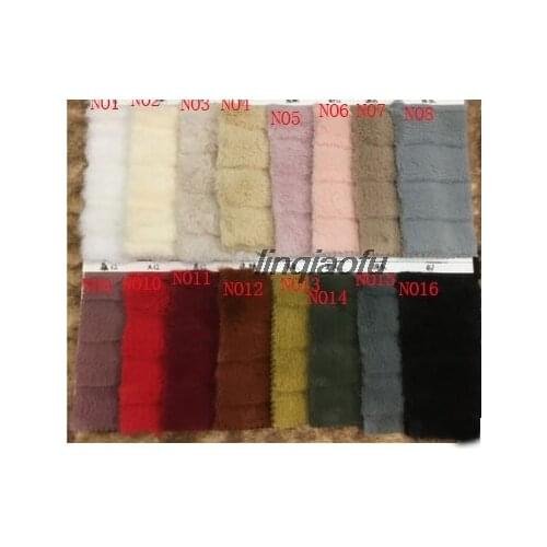 Cut horizontal strip rabbit hair, cut furrow, rabbit fur, clothing toy, plush fabric,160cm*90cm(one yard)/ pcs