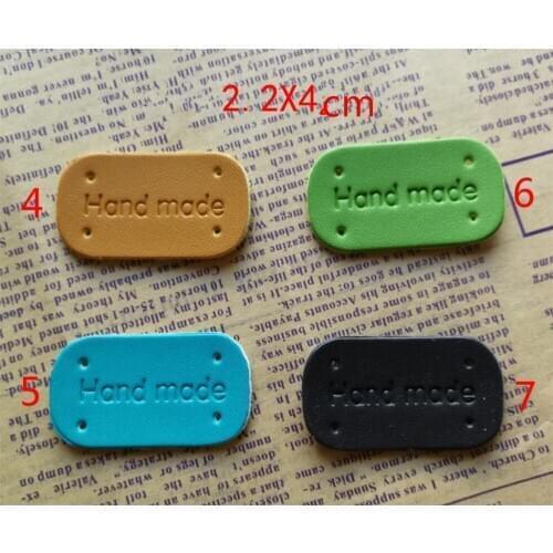 Hot 2000pcs/lot Multi Hand Made Leather Tags For Clothing Diy Accessories For Gift Handcraft Leather Label