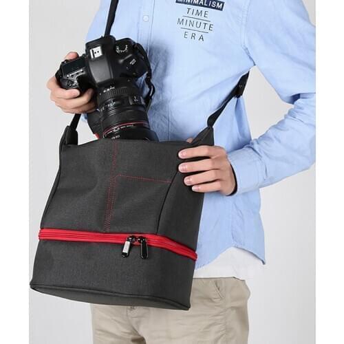 Fashion HUWANG Digital Camera Shoulders Padded Backpack Bag Case Waterproof Shockproof Small Bags For Canon For Nikon For Sony