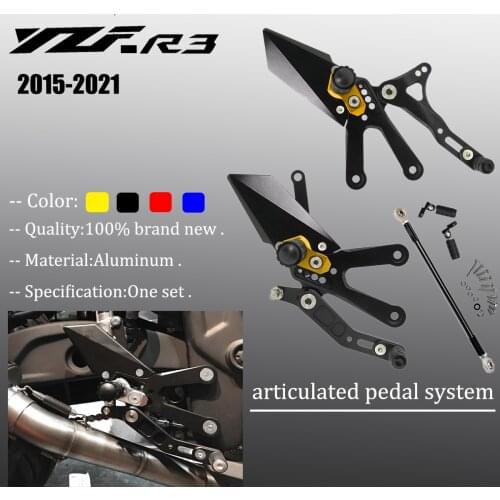 Mtkracing for yamaha YZF-R3 r 25 r3 r25 mt03 2020 increased rear pedal for motorcycle articulated pedal system 2015-2020