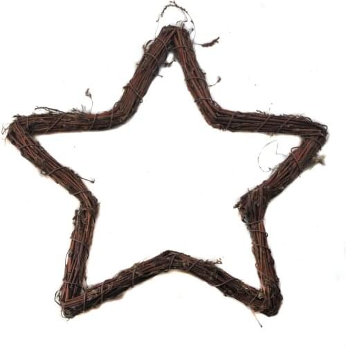 Ougual DIY Crafts Natural Grapevine Star-Shape Wreaths