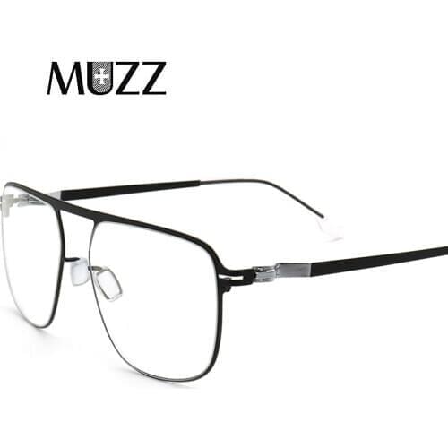 Alloy Myopia Glasses Frame Men Square Optical Prescription Eyeglasses Frame Metal Fashion Oversize ULTEM Frame Silicone Eyewear