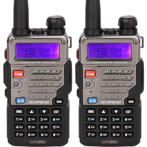 Baofeng uv-5r plus handy talkie walki UV5RE Interphone for ssb HF Transceiver Dual Band Display ppt earpiece Two Way radio 2 pcs